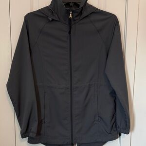 Women’s Charcoal Hooded Windbreaker